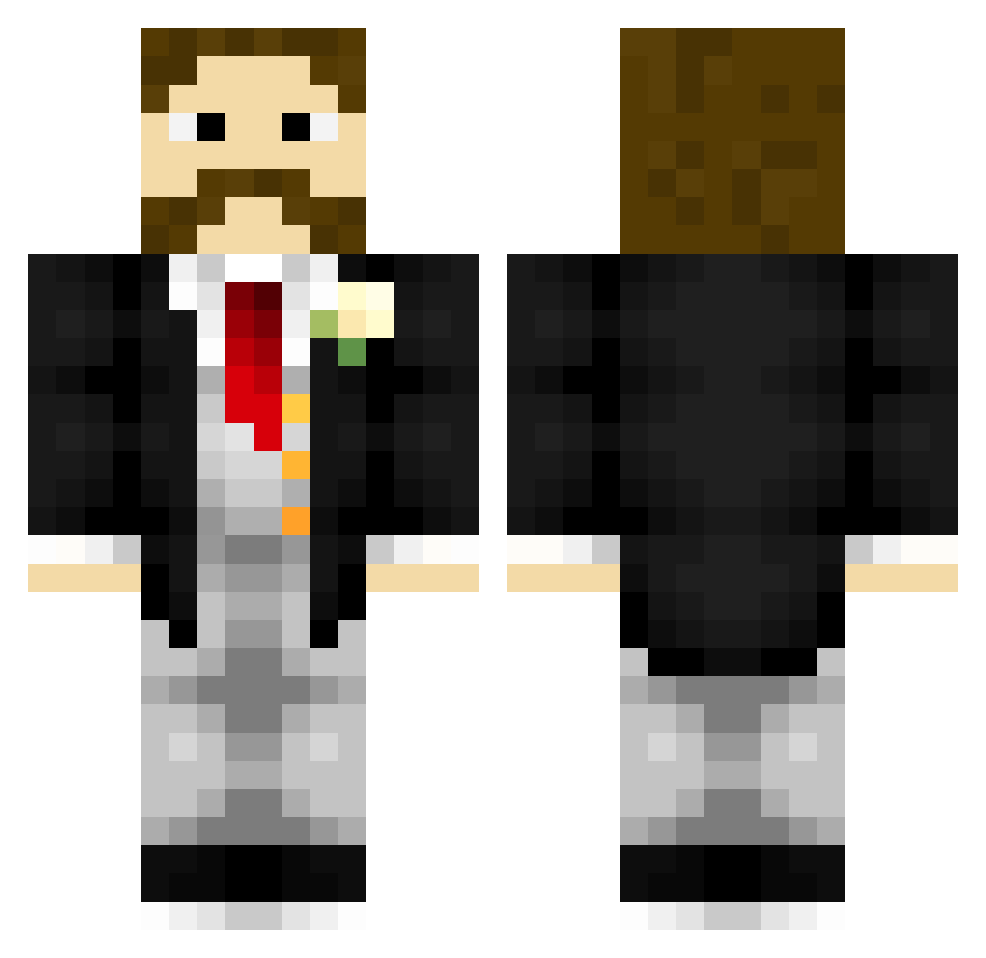 BrodyIsCrazy Minecraft skin, front and back view