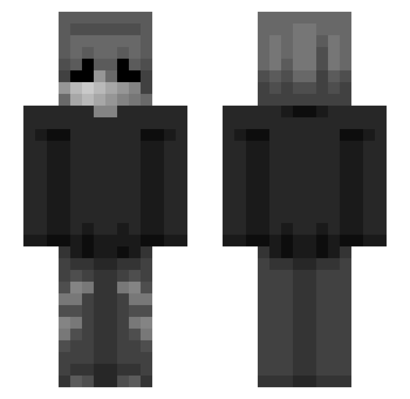MH888 Minecraft skin, front and back view