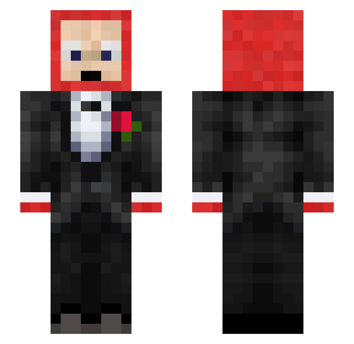 Paitah Minecraft skin, front and back view