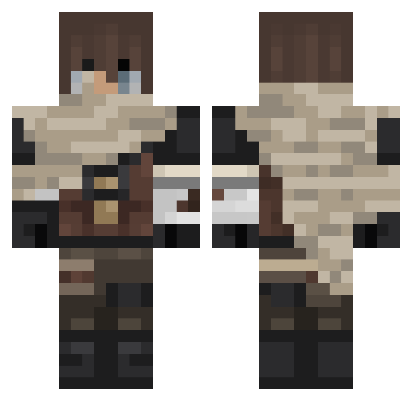 firefox223 Minecraft skin, front and back view