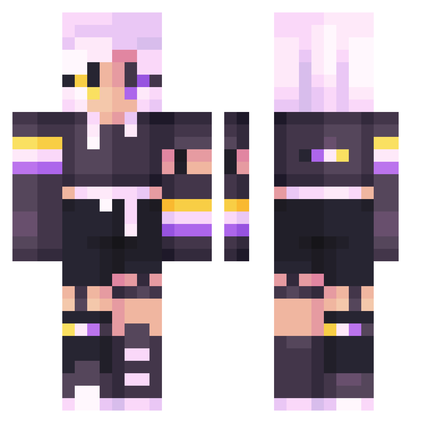 DampfAmeise5672 Minecraft skin, front and back view