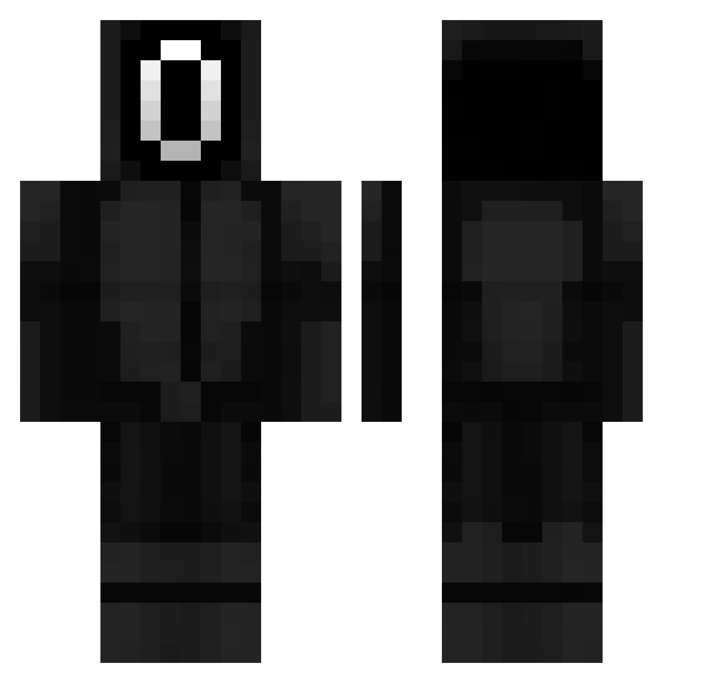 Xansoo Minecraft skin, front and back view