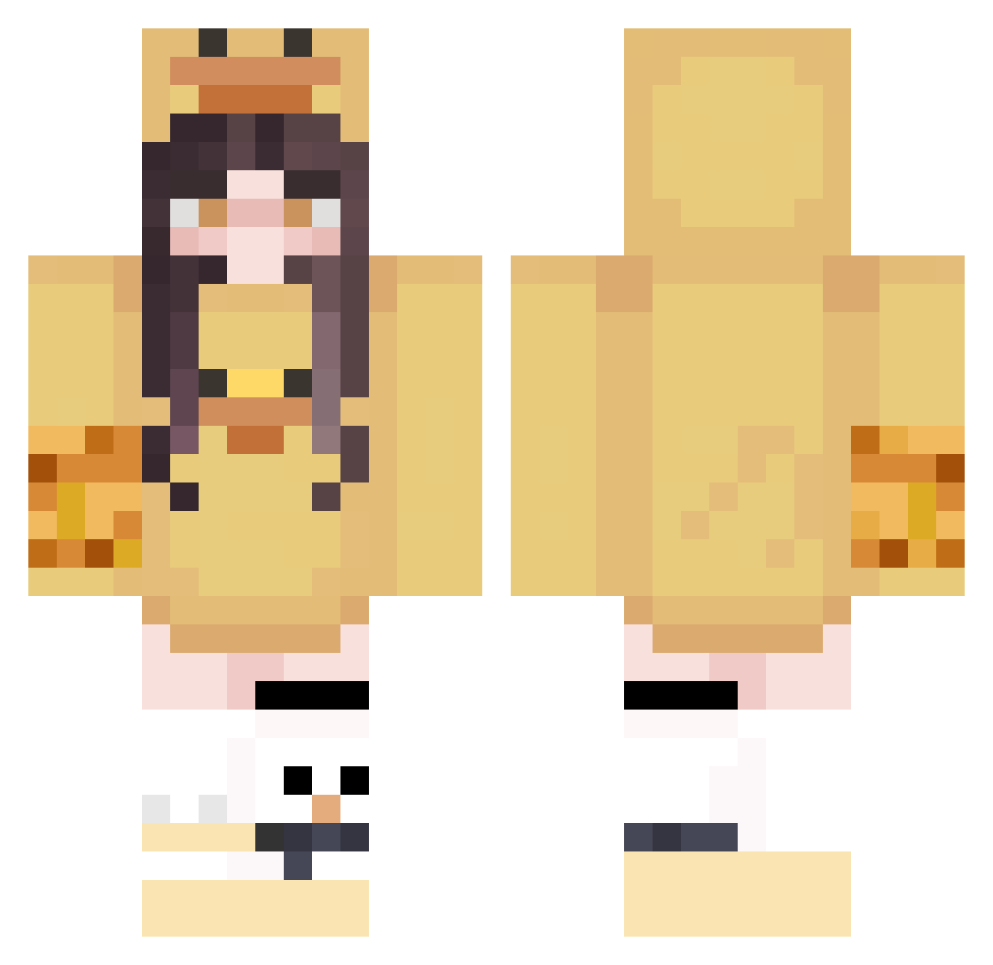 elsingularidades Minecraft skin, front and back view