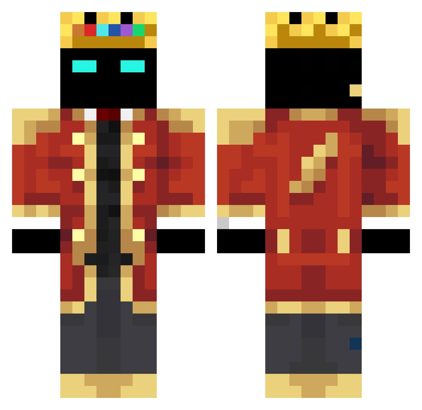 RADU853 Minecraft skin, front and back view