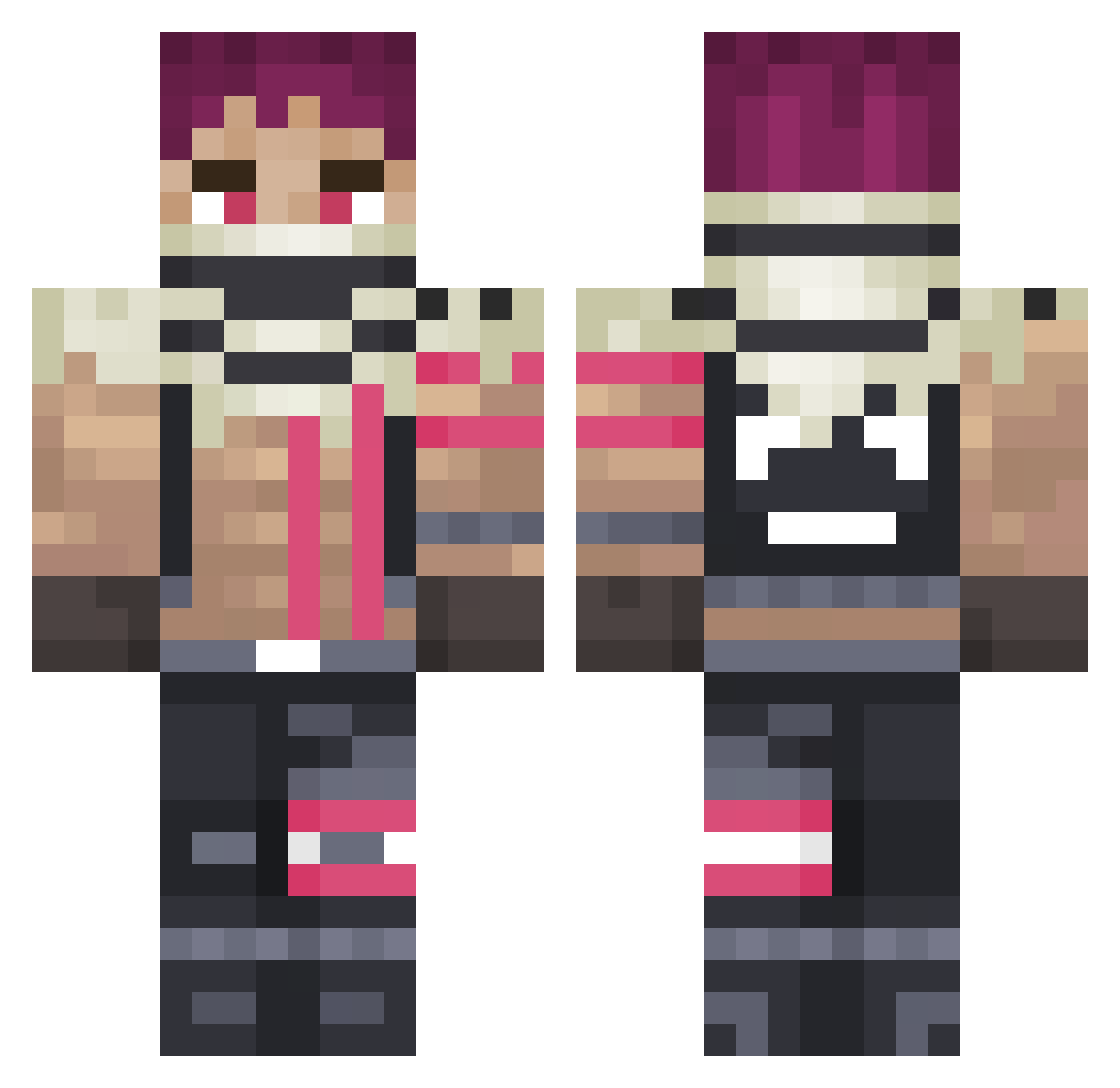_ShamGod Minecraft skin, front and back view