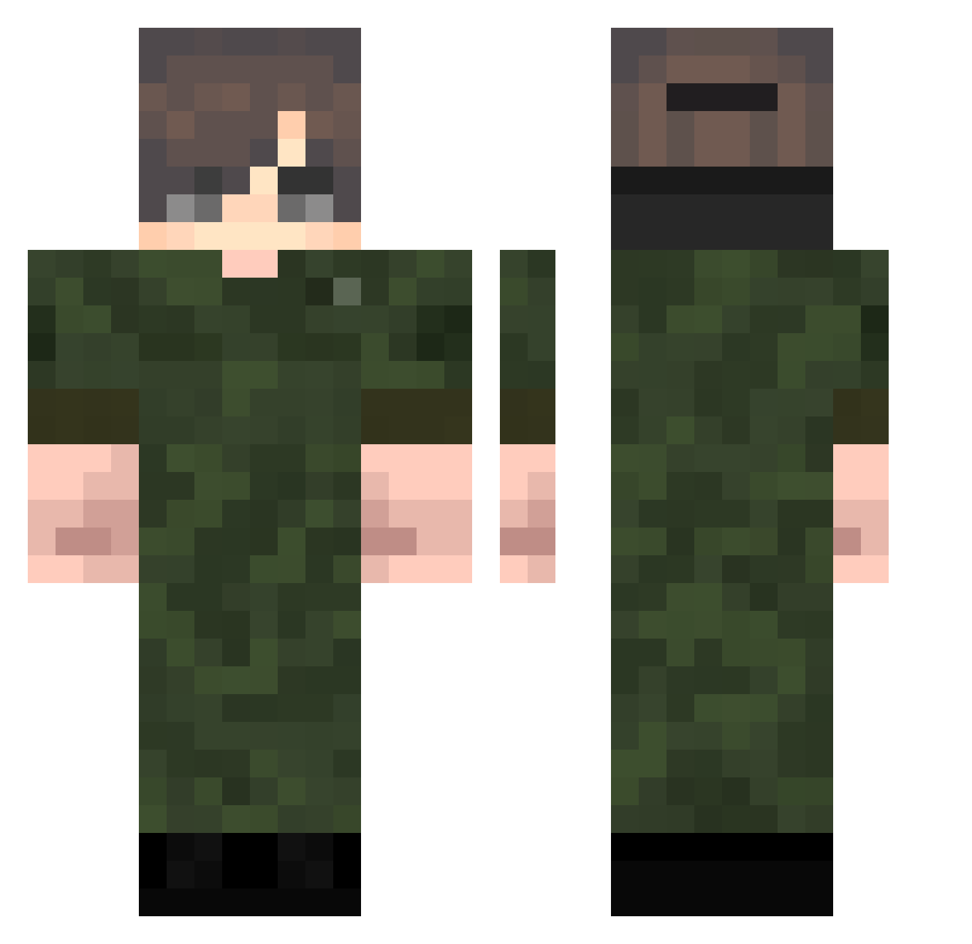 CutoffHydra752 Minecraft skin, front and back view
