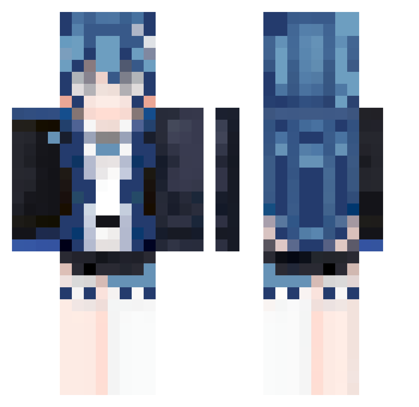 Lazarteh_ Minecraft skin, front and back view