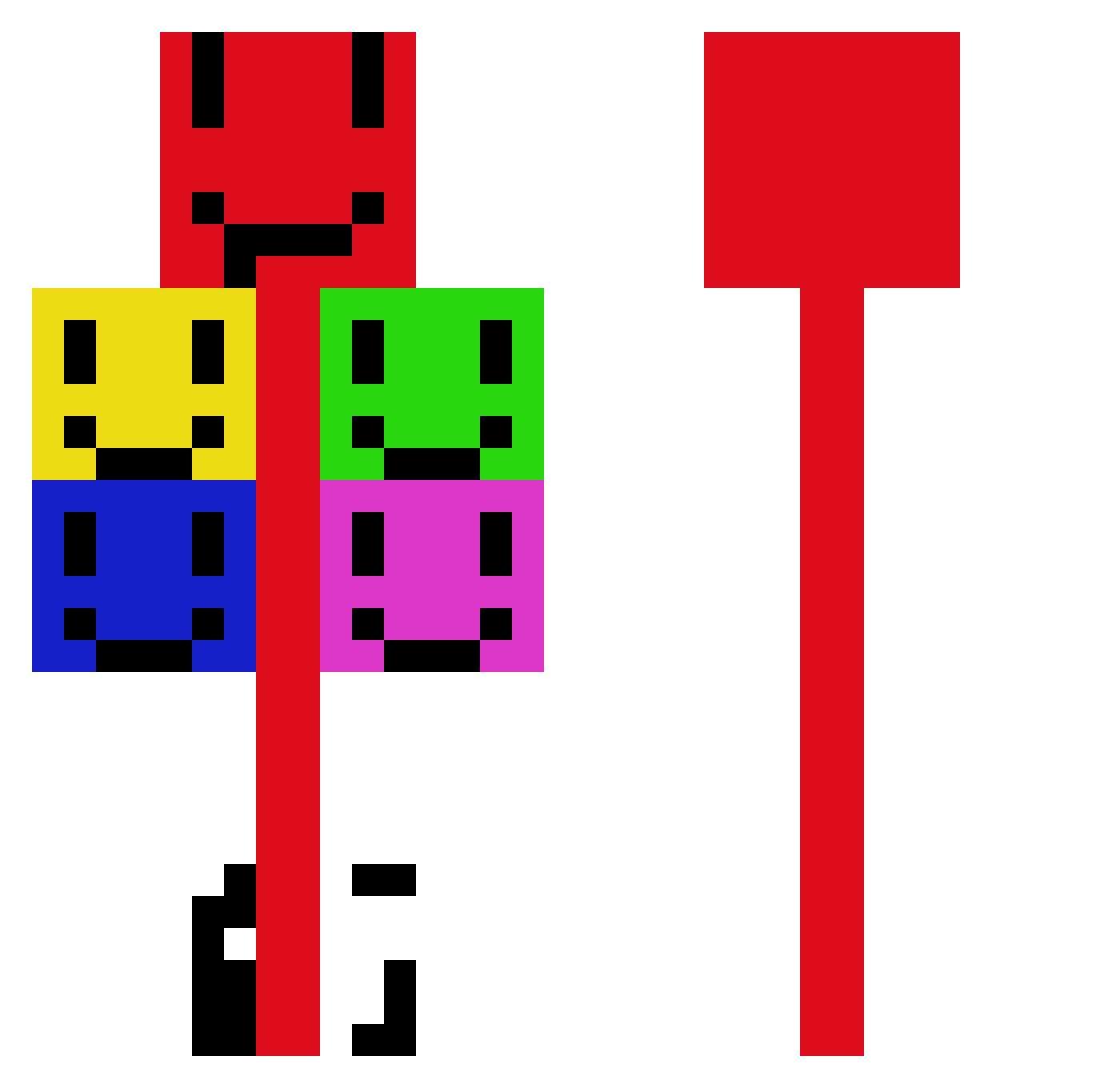 Hid Minecraft skin, front and back view