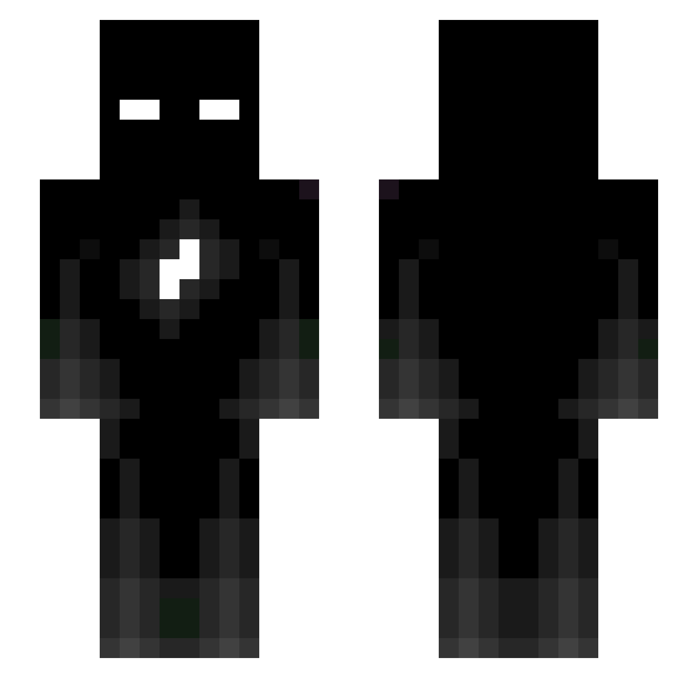 Chaco8 Minecraft skin, front and back view
