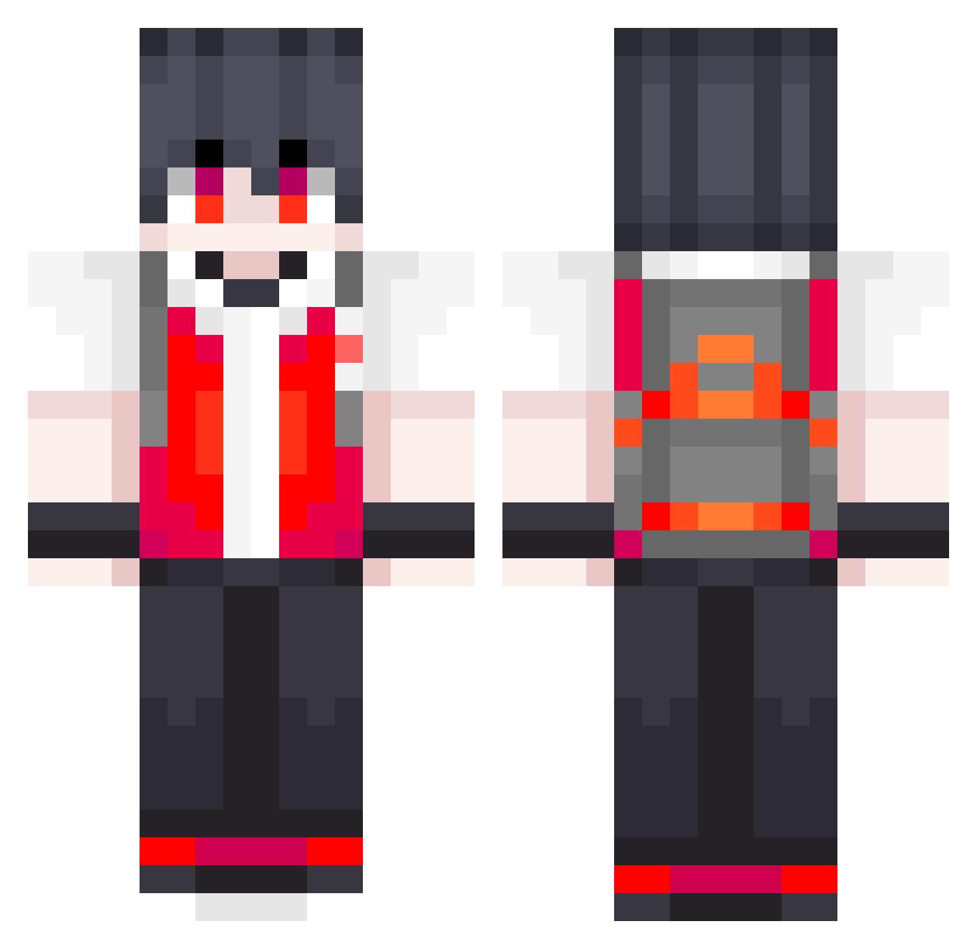 idancreeper Minecraft skin, front and back view