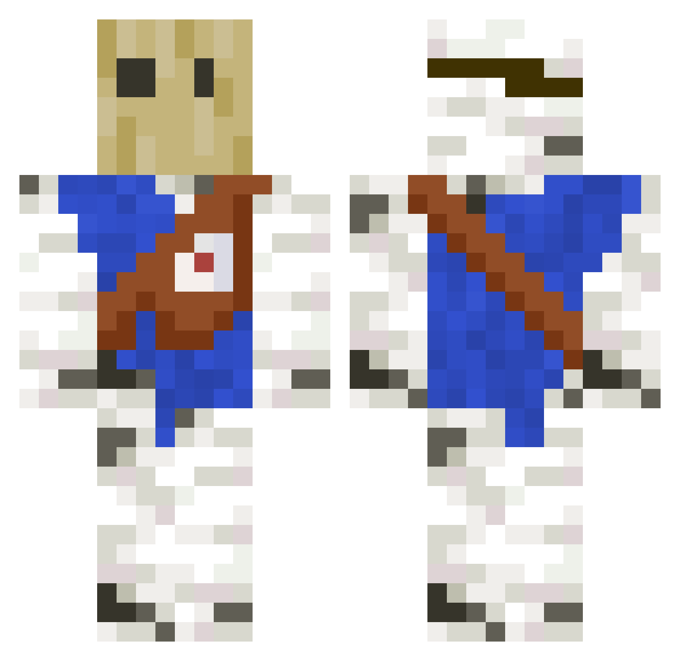 KCo_0 Minecraft skin, front and back view