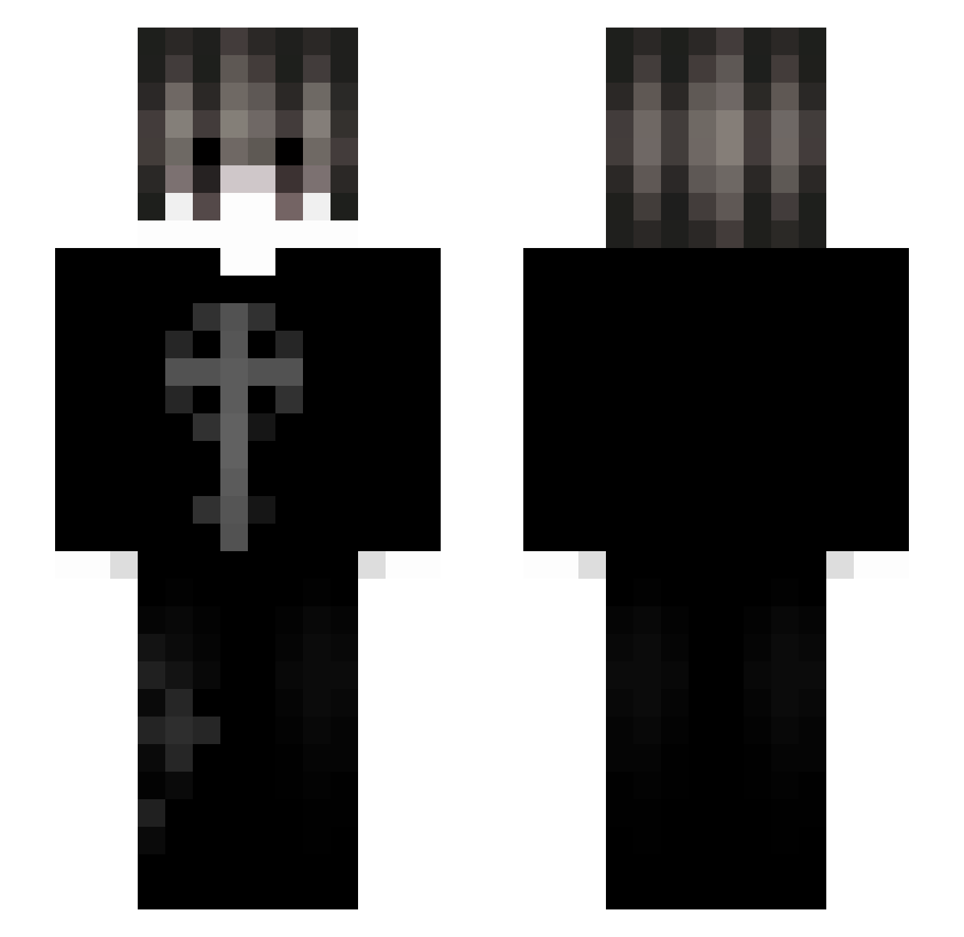 uekv Minecraft skin, front and back view