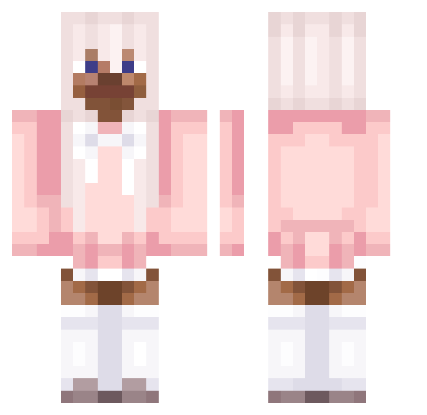 Tatero Minecraft skin, front and back view