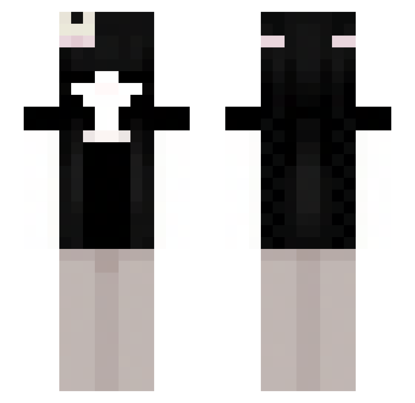naivezee Minecraft skin, front and back view