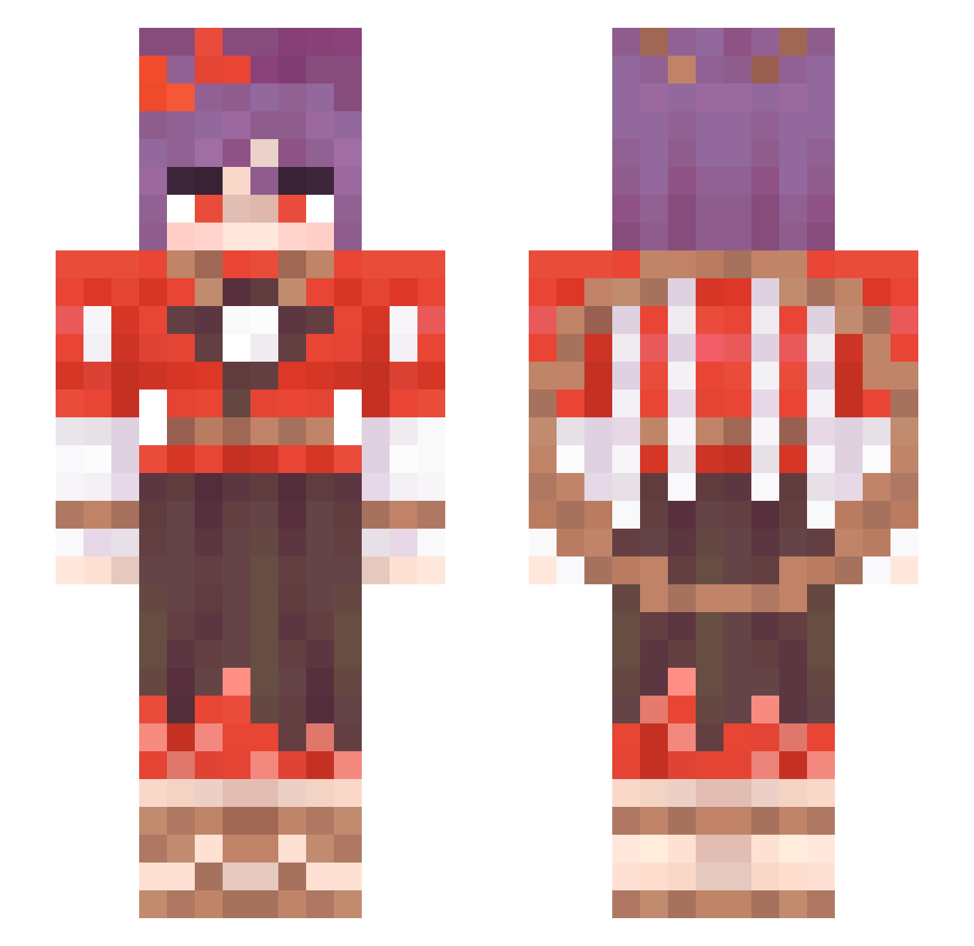 PolybiusSage Minecraft skin, front and back view