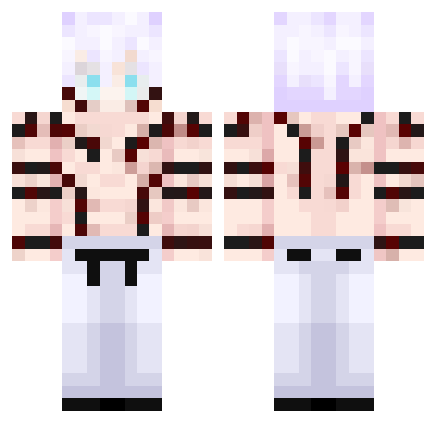 Shansjsj Minecraft skin, front and back view