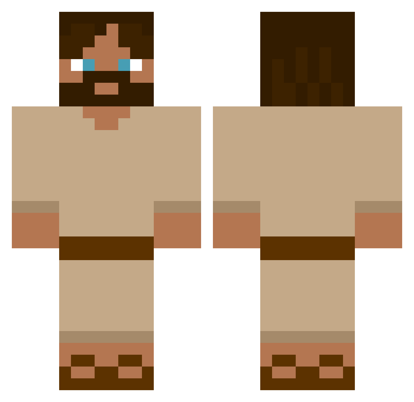 loveyourneighbro Minecraft skin, front and back view
