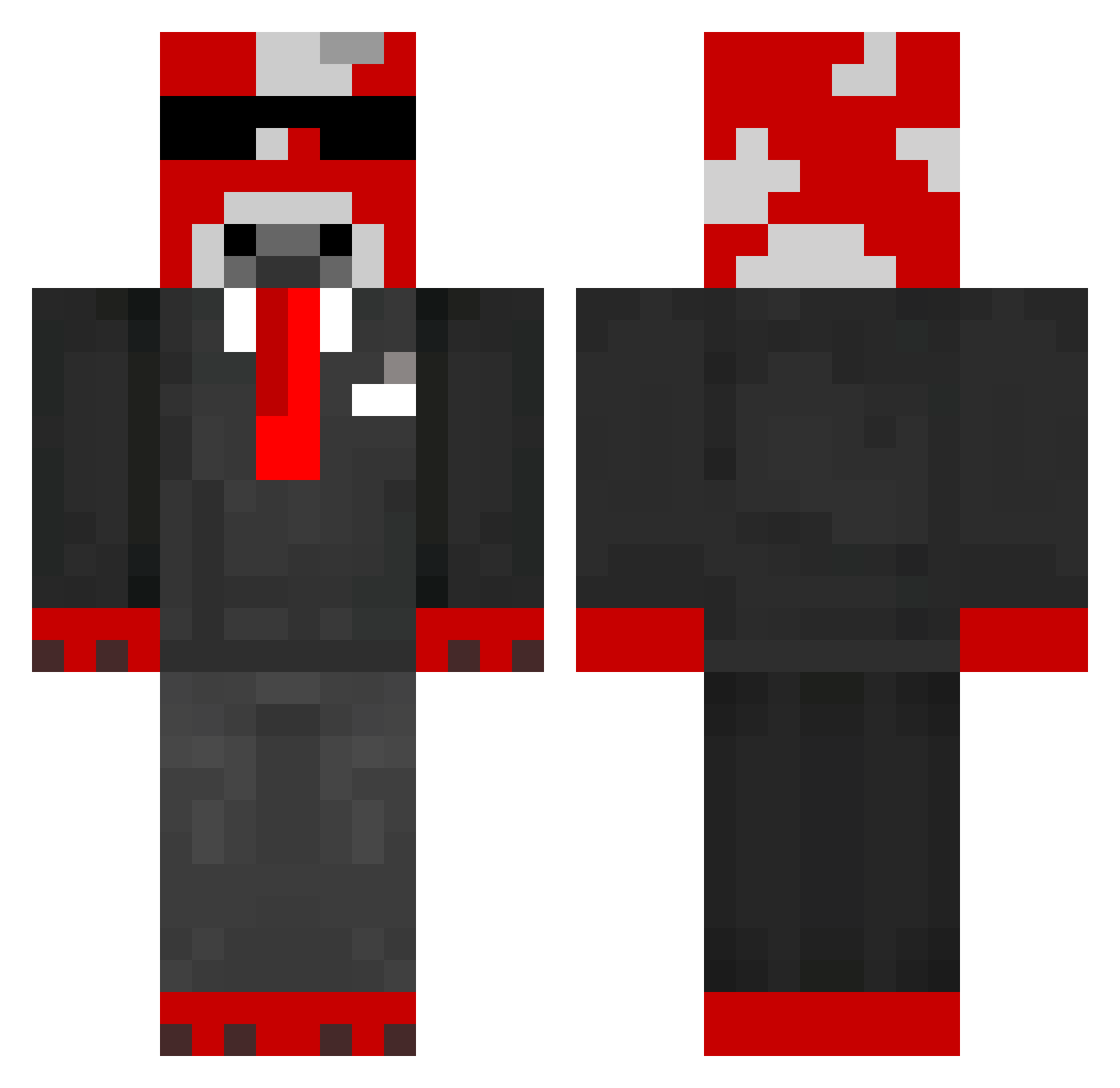 bestaupvpO9 Minecraft skin, front and back view