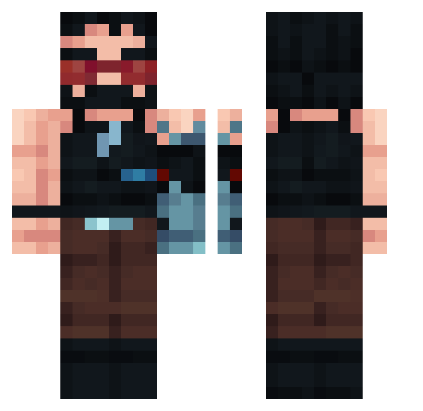 Pivotcalp_123 Minecraft skin, front and back view