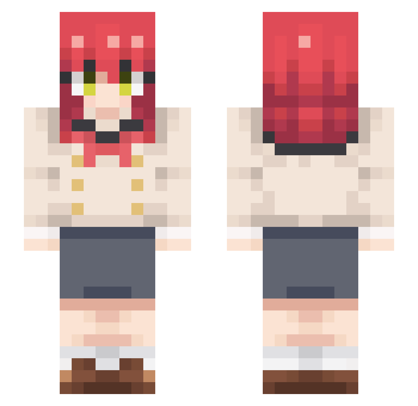 throwdemgunzs Minecraft skin, front and back view
