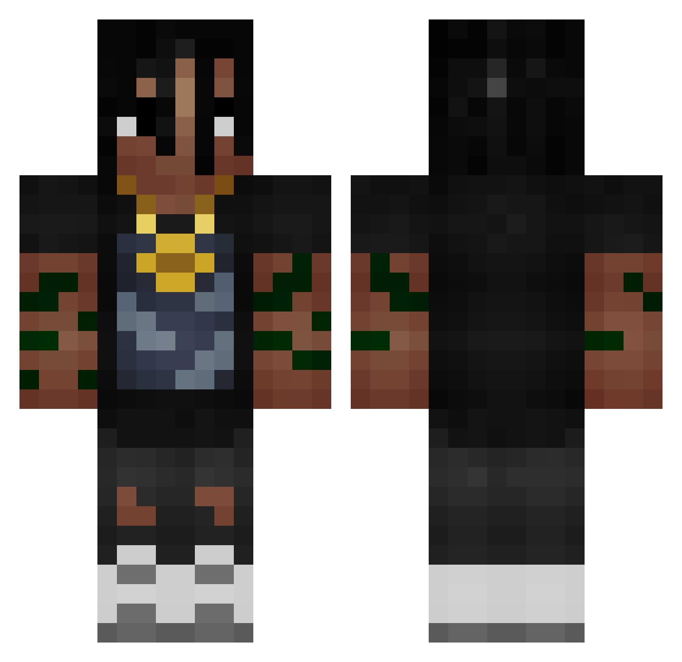 OgBurner Minecraft skin, front and back view