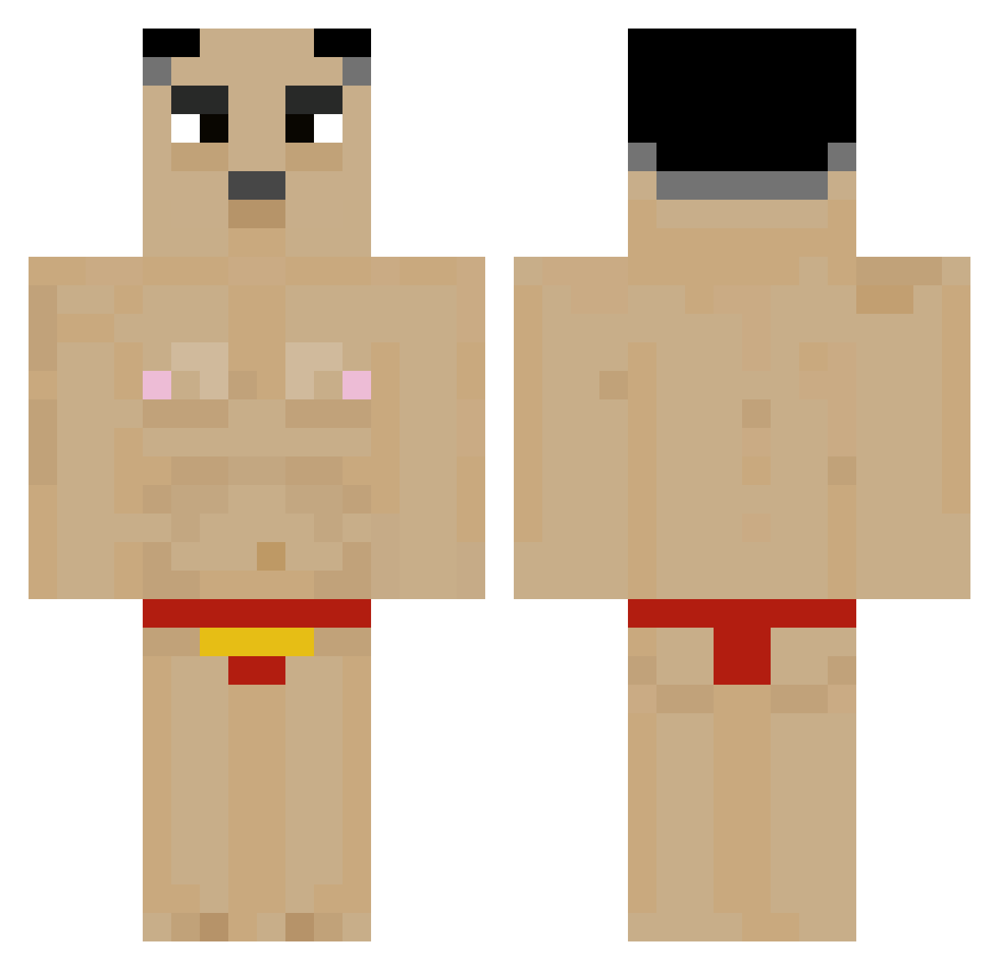 Saul978 Minecraft skin, front and back view