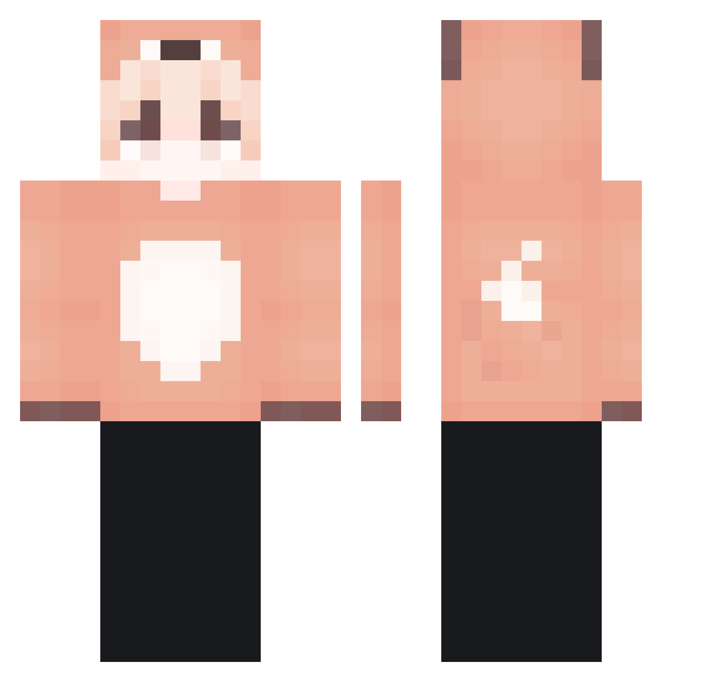 Itzisagi_ Minecraft skin, front and back view