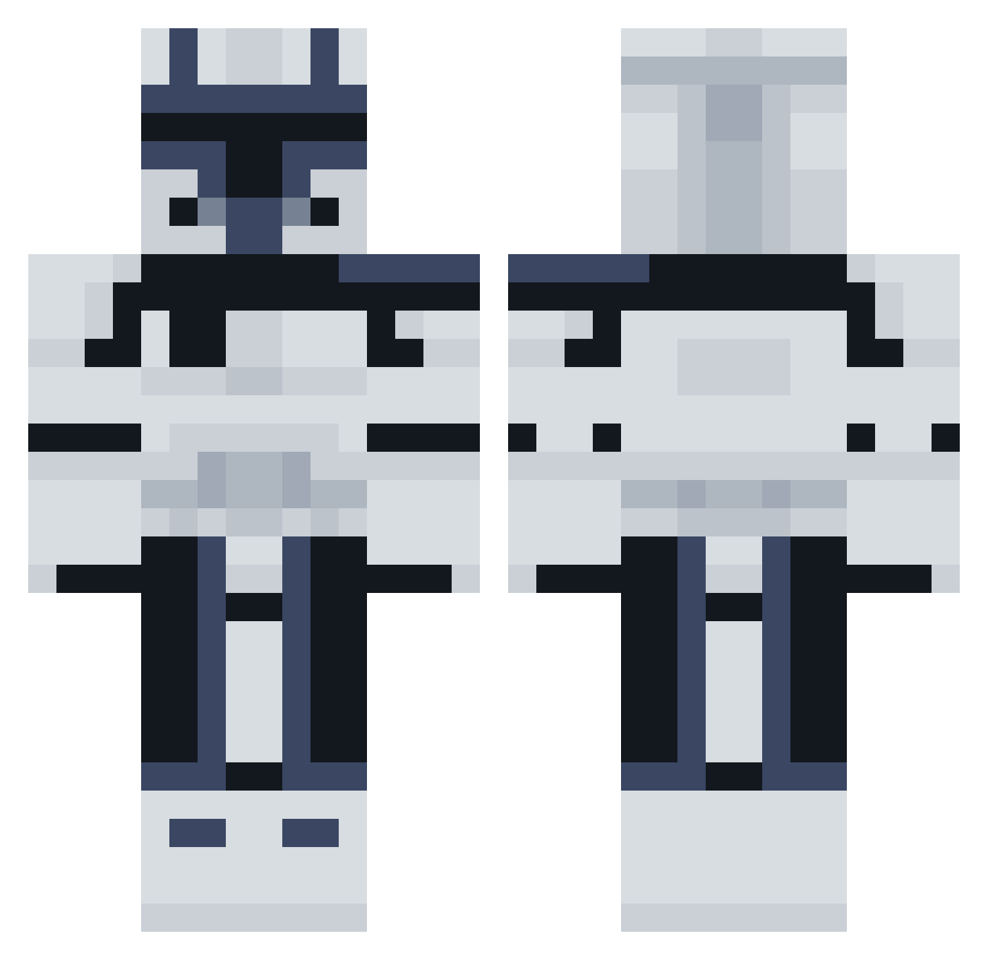 Aiden1369 Minecraft skin, front and back view
