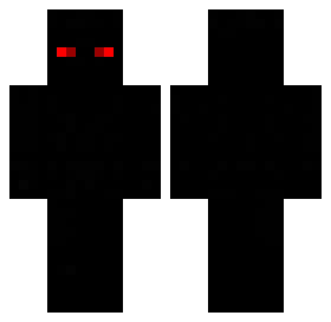 N1GHTANGLED Minecraft skin, front and back view