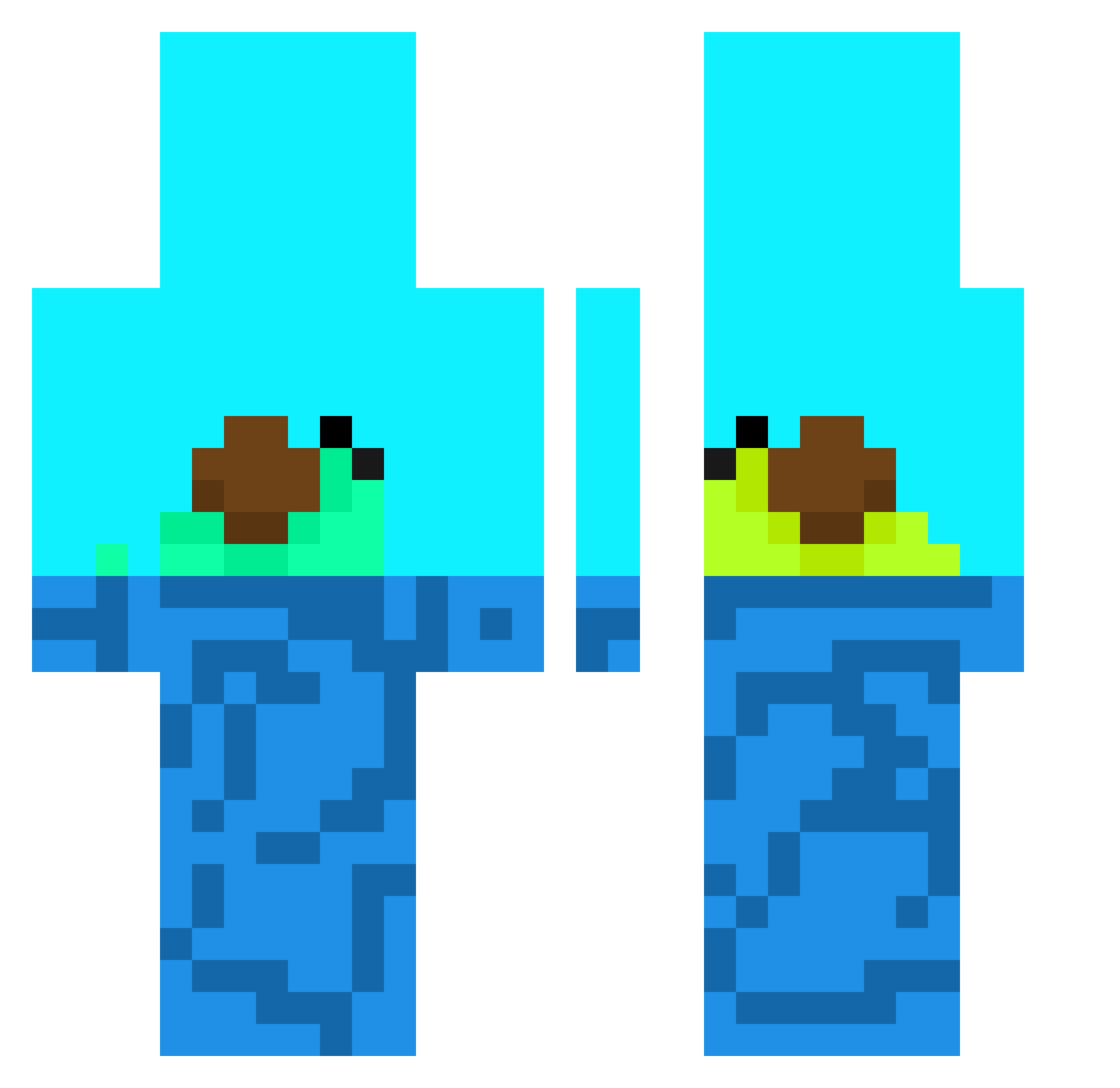 BigSnail125 Minecraft skin, front and back view