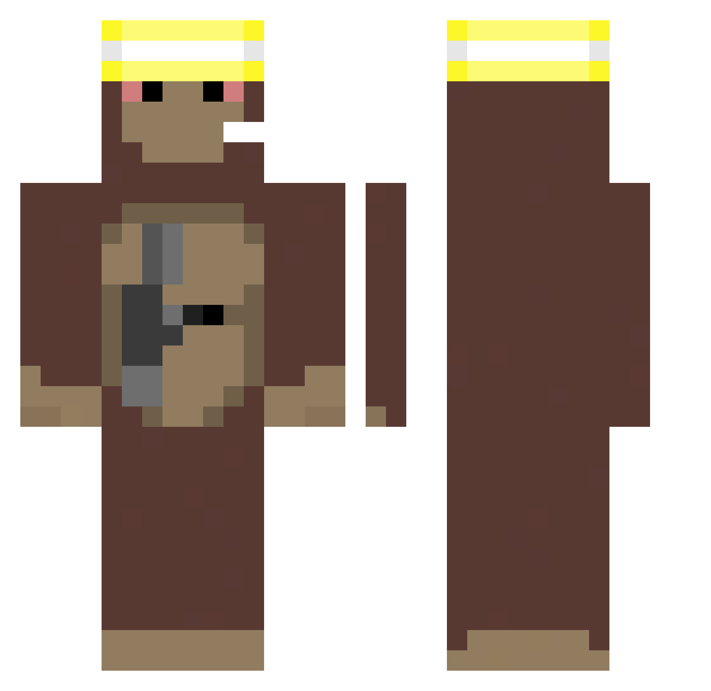 Kungnummer1 Minecraft skin, front and back view