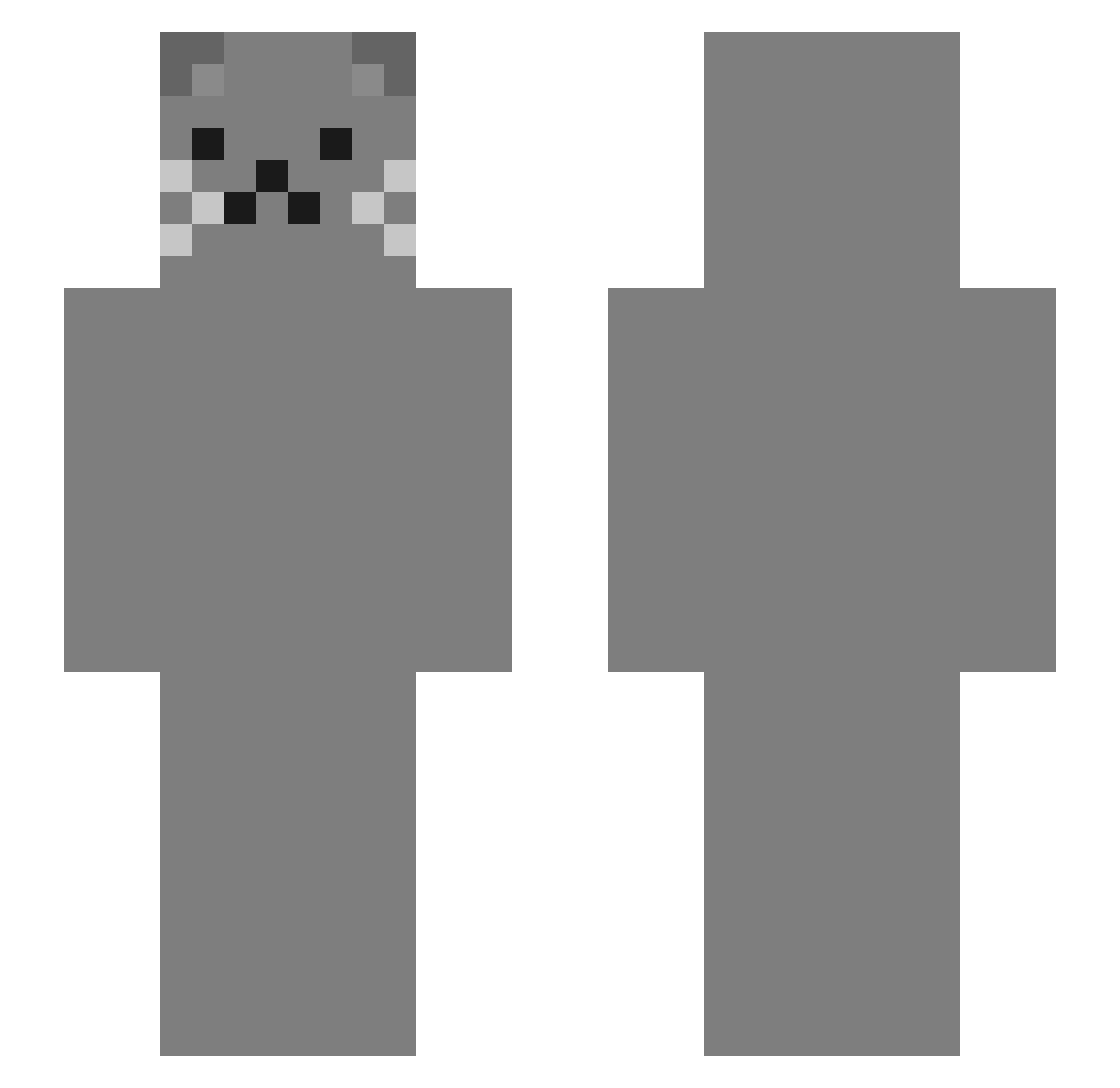 Korps3 Minecraft skin, front and back view