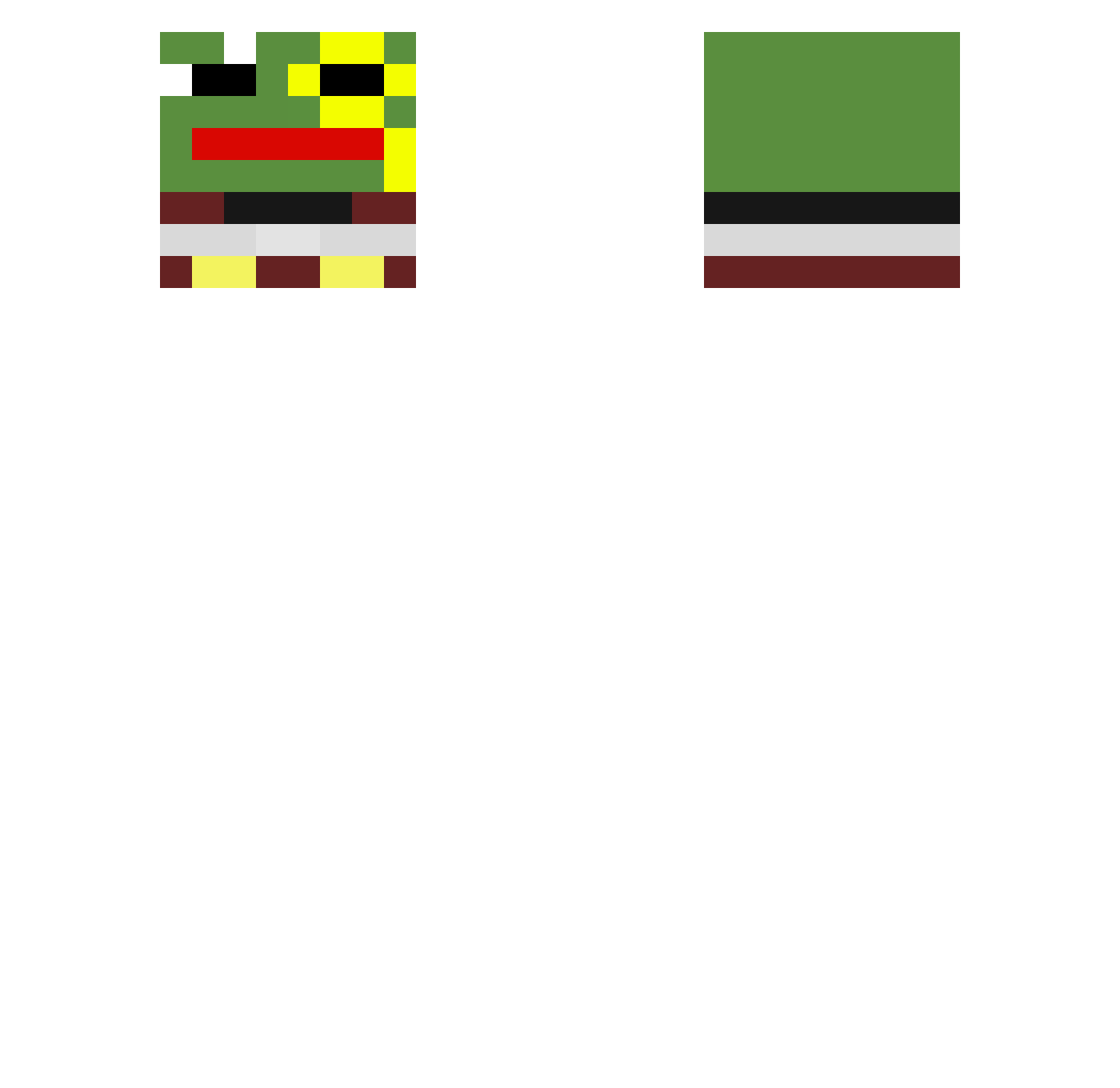 VeganesPika Minecraft skin, front and back view