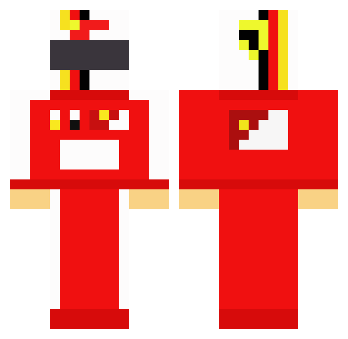 Newforest Minecraft skin, front and back view