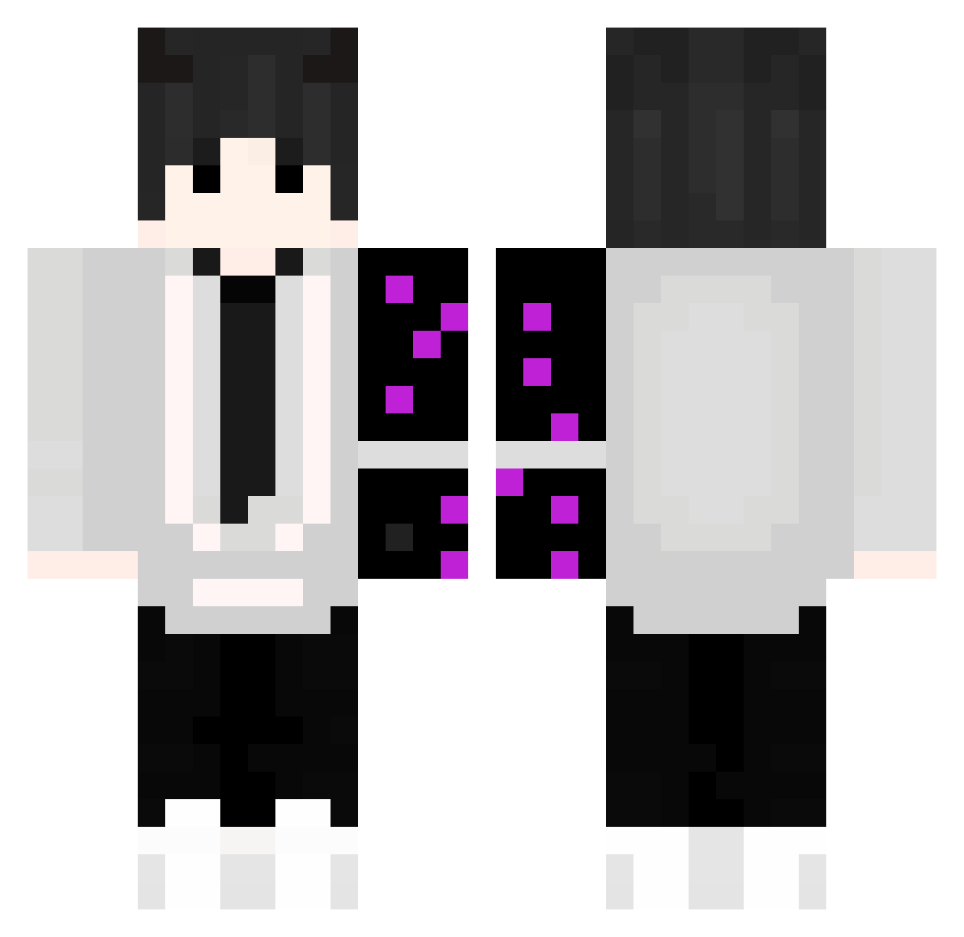 Timmay76 Minecraft skin, front and back view
