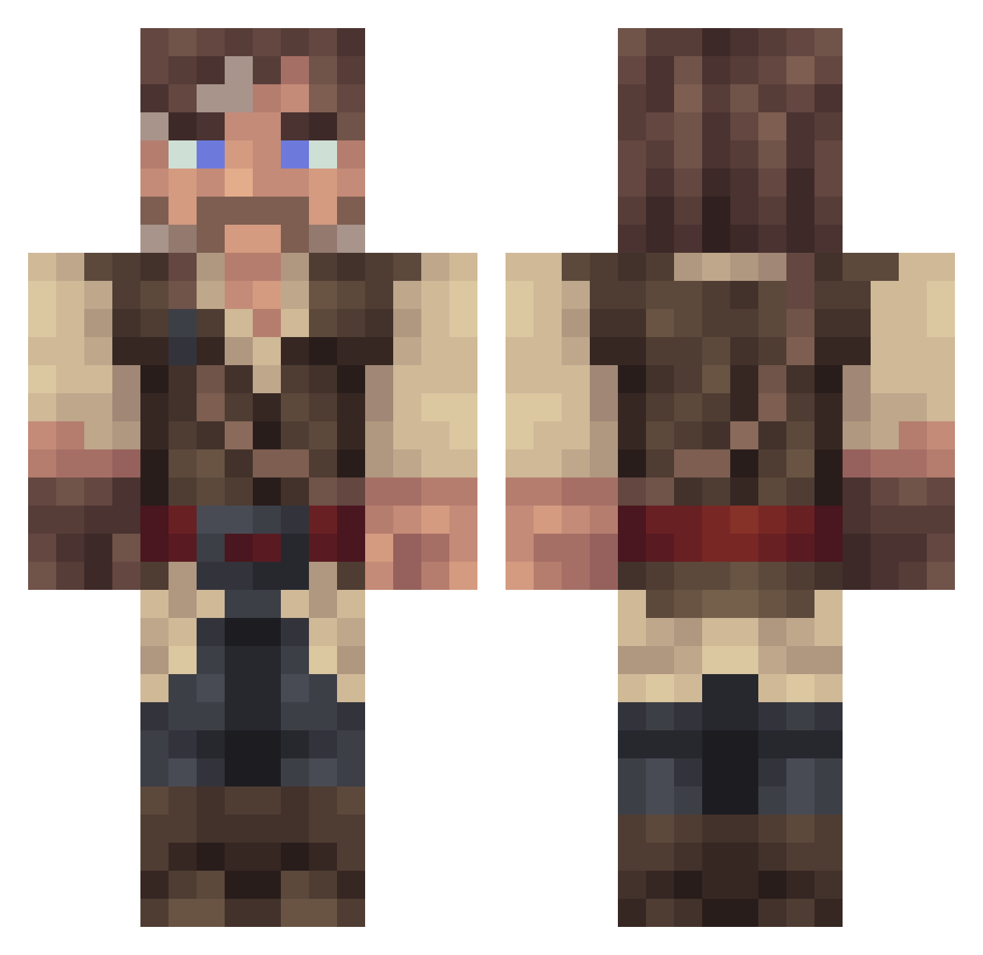 r4NGe Minecraft skin, front and back view