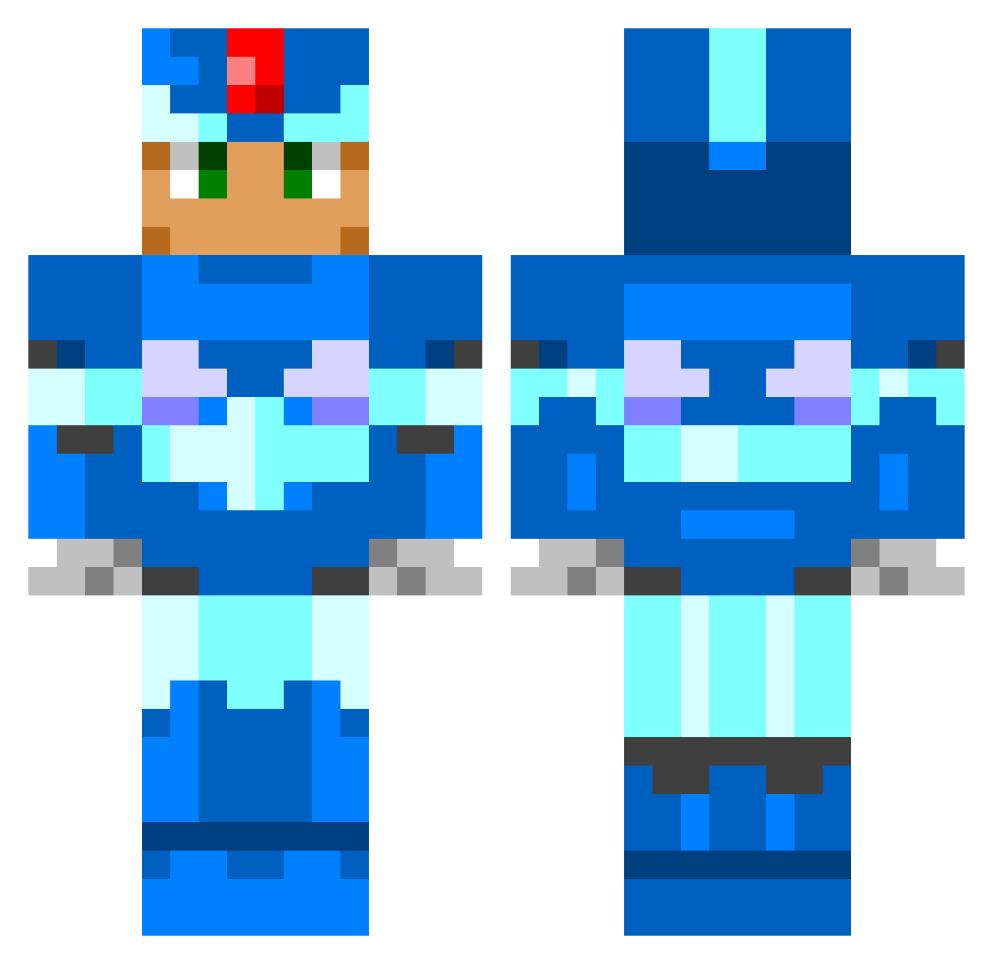 Stew Minecraft skin, front and back view