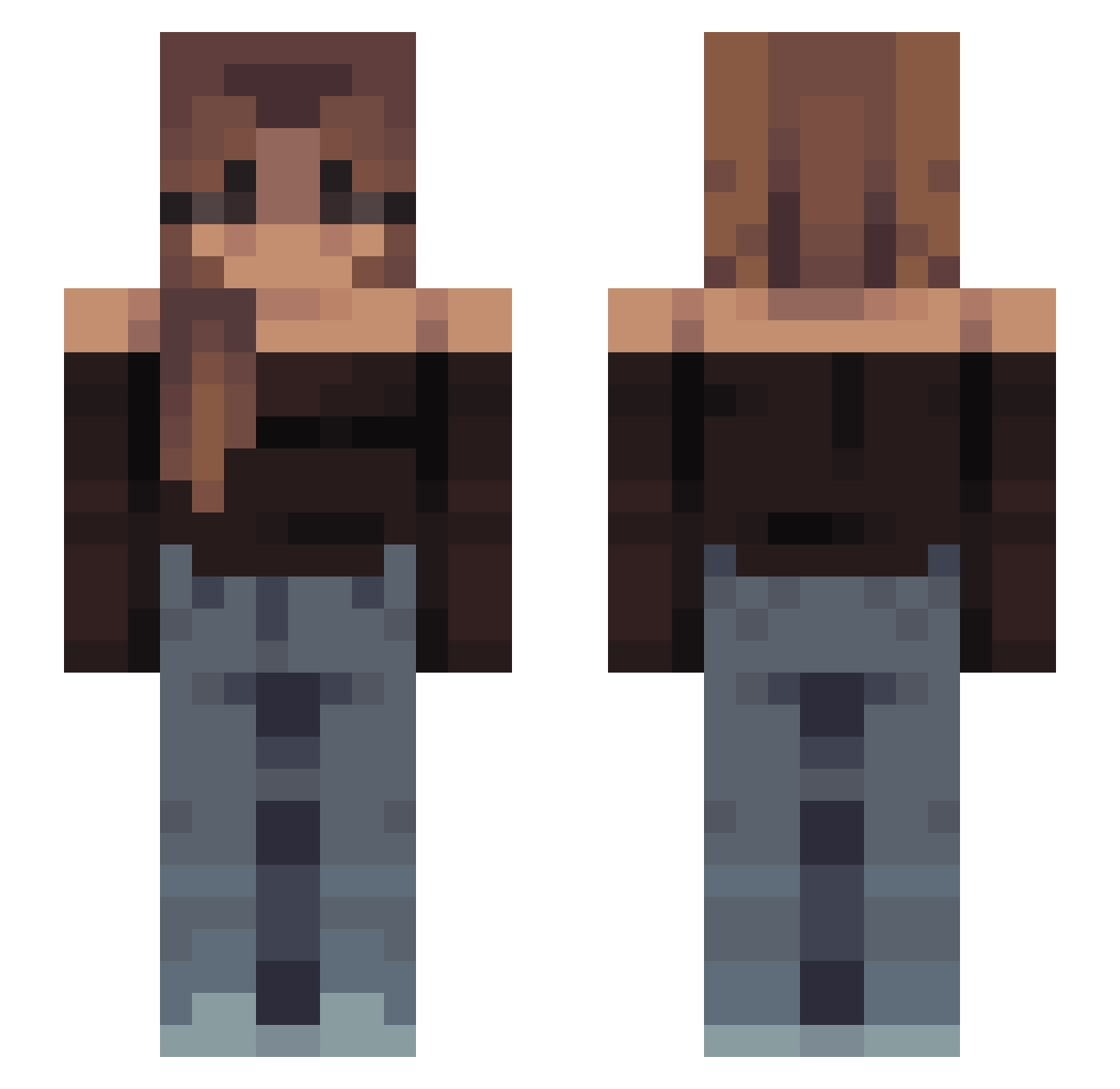 Joshi442 Minecraft skin, front and back view