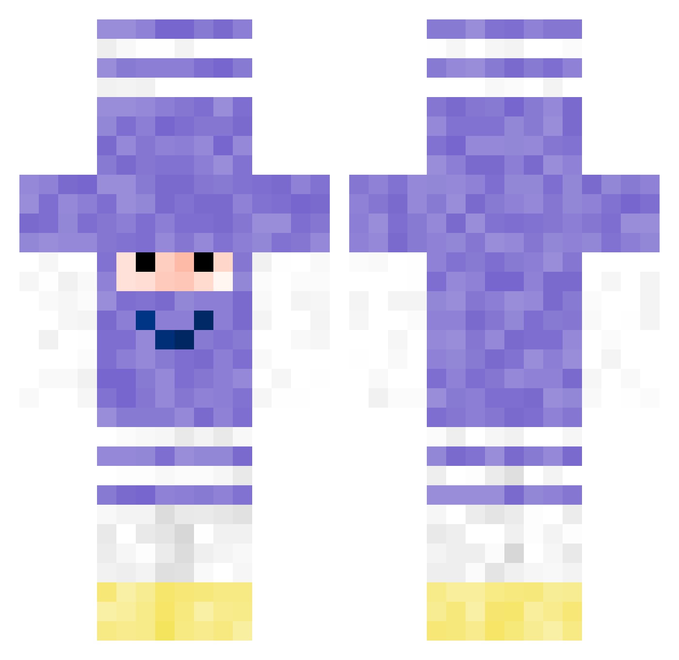 maty2401 Minecraft skin, front and back view