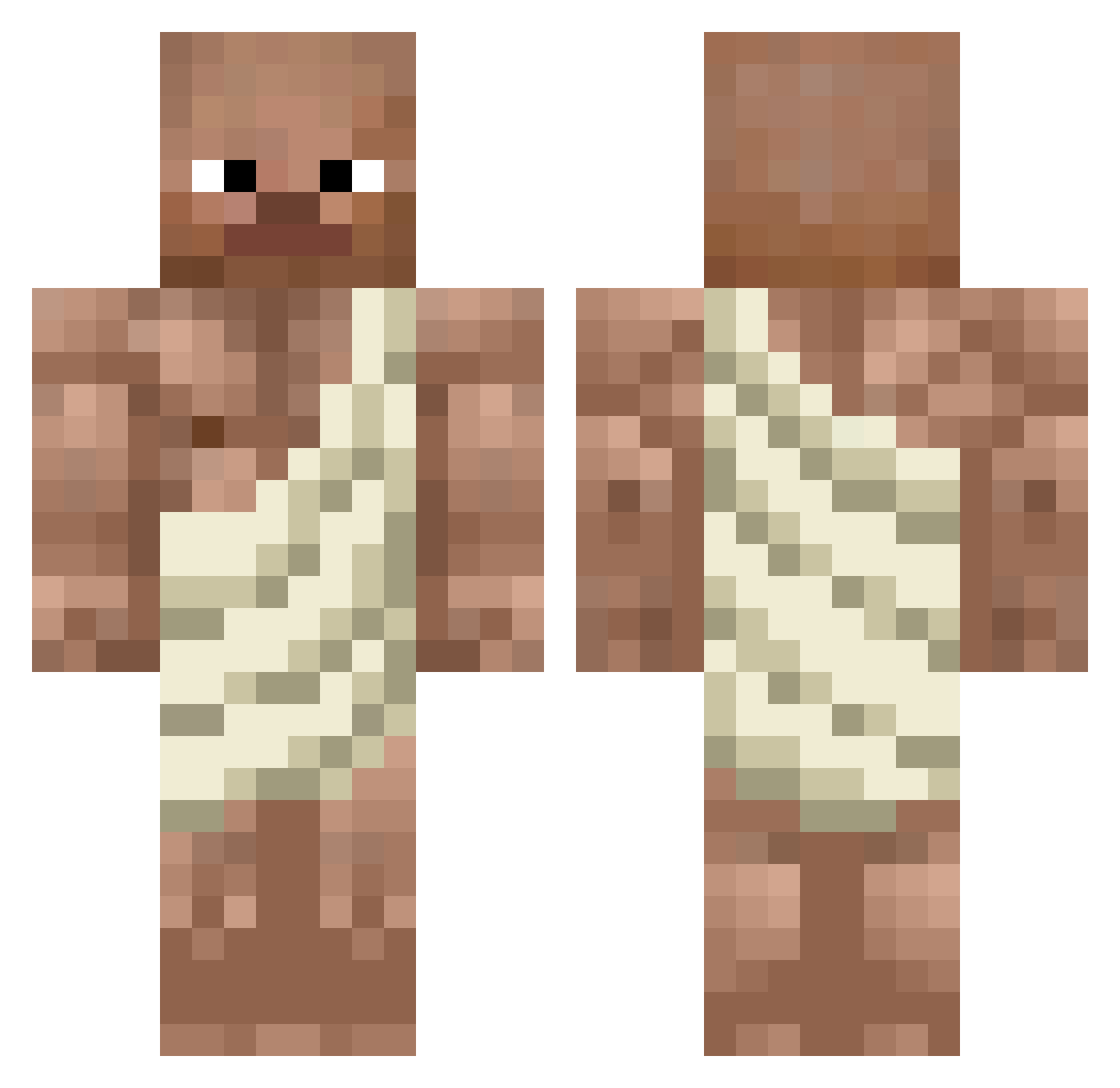PELEGRINOo Minecraft skin, front and back view