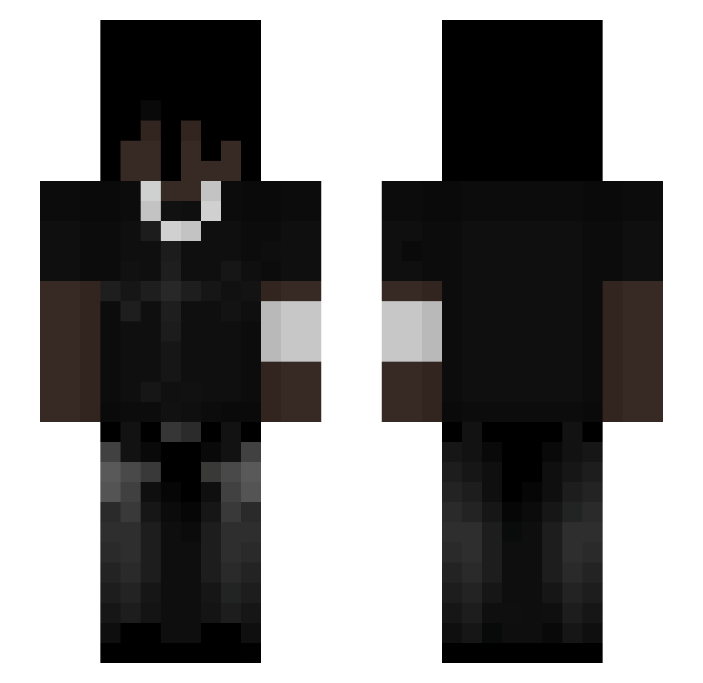 Hub1szz Minecraft skin, front and back view