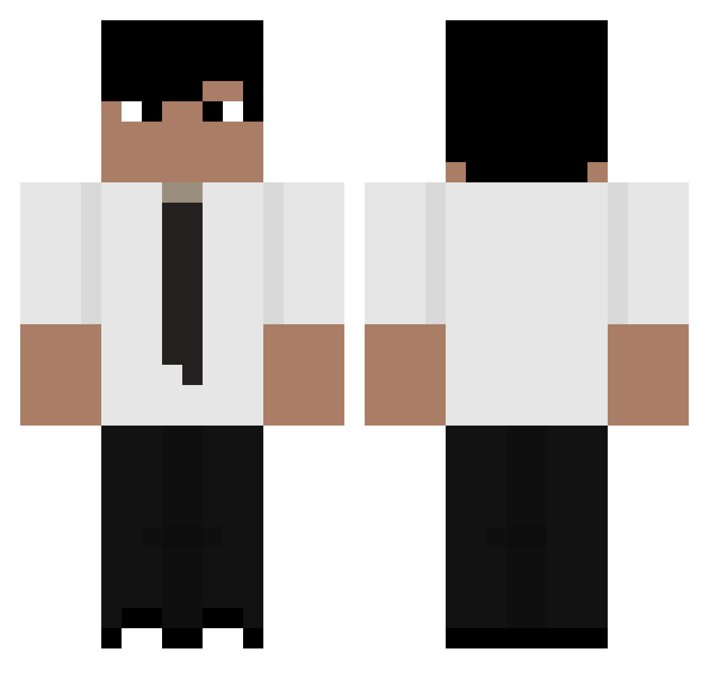 Slayer466 Minecraft skin, front and back view
