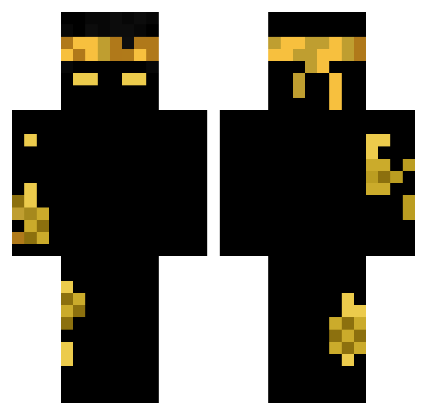 Zxjxy Minecraft skin, front and back view