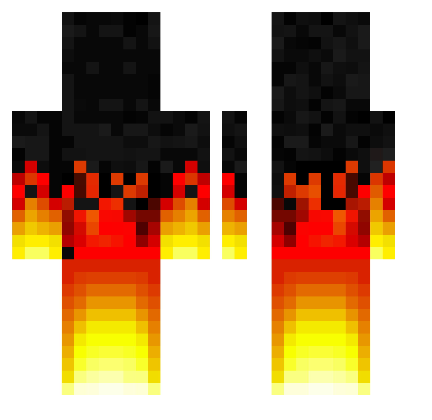 Konrad1235 Minecraft skin, front and back view
