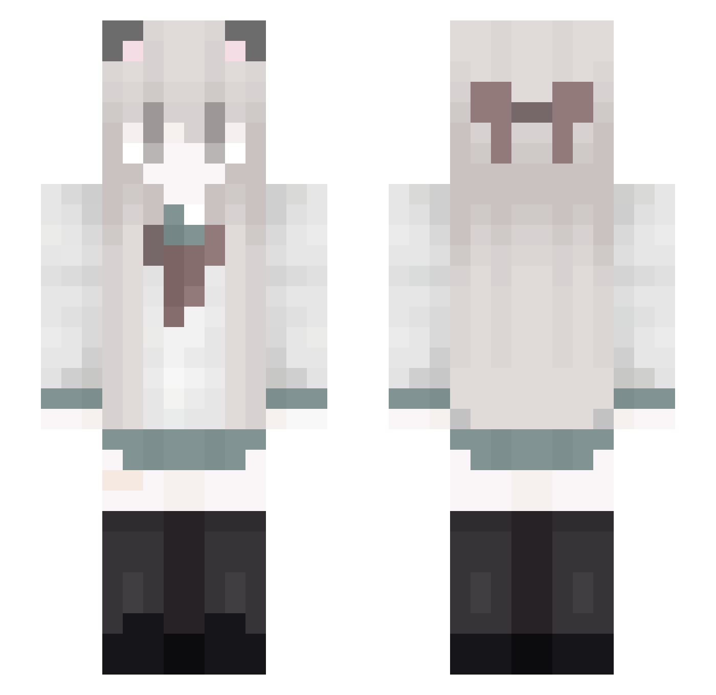 kenchanT_T Minecraft skin, front and back view