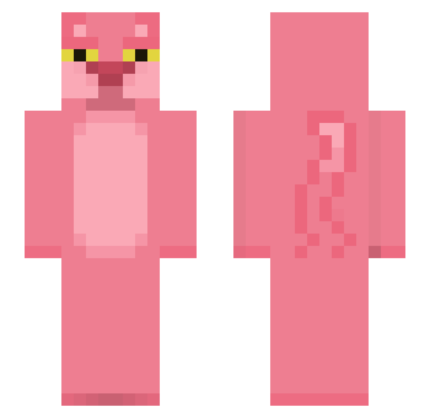 Vapea2 Minecraft skin, front and back view