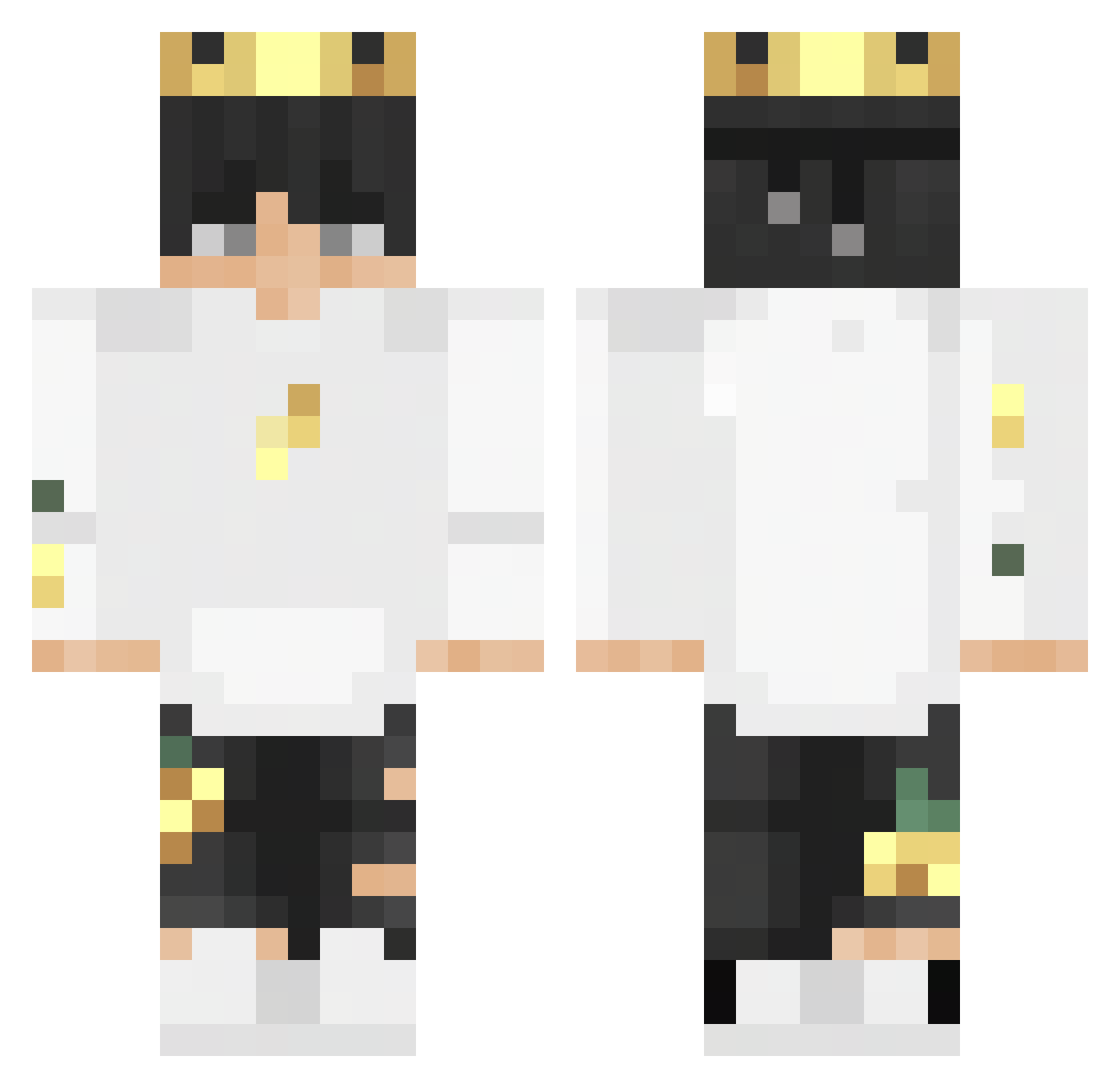 Framchampi97 Minecraft skin, front and back view