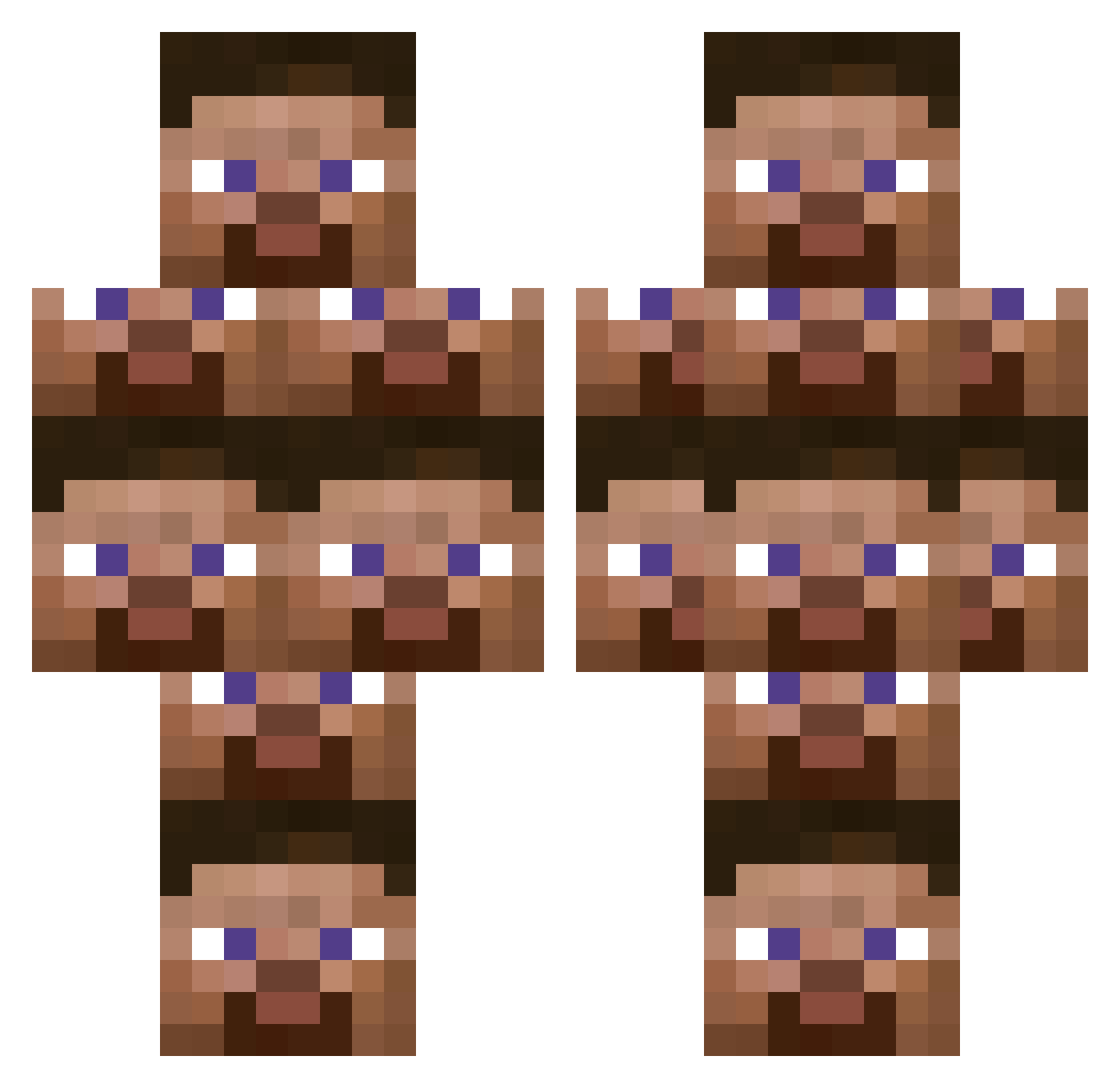 Tobinator2025 Minecraft skin, front and back view