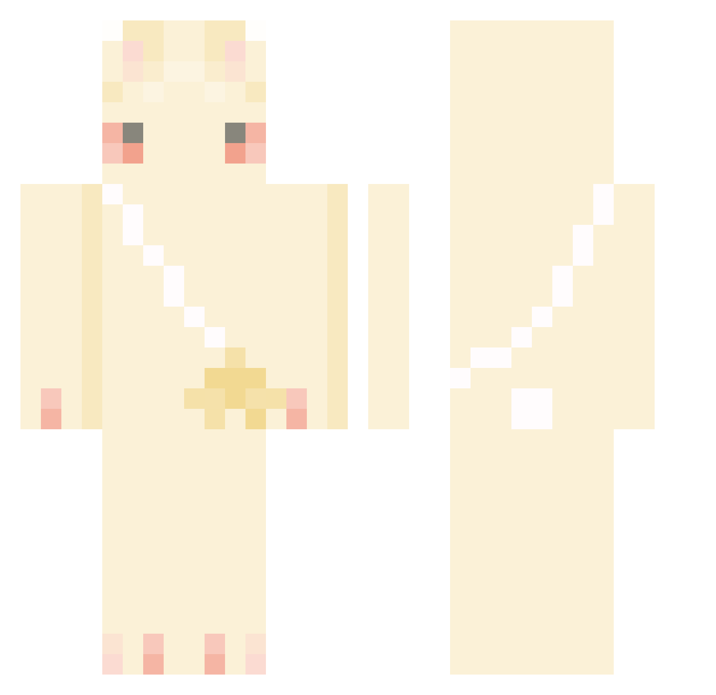 Chun10 Minecraft skin, front and back view