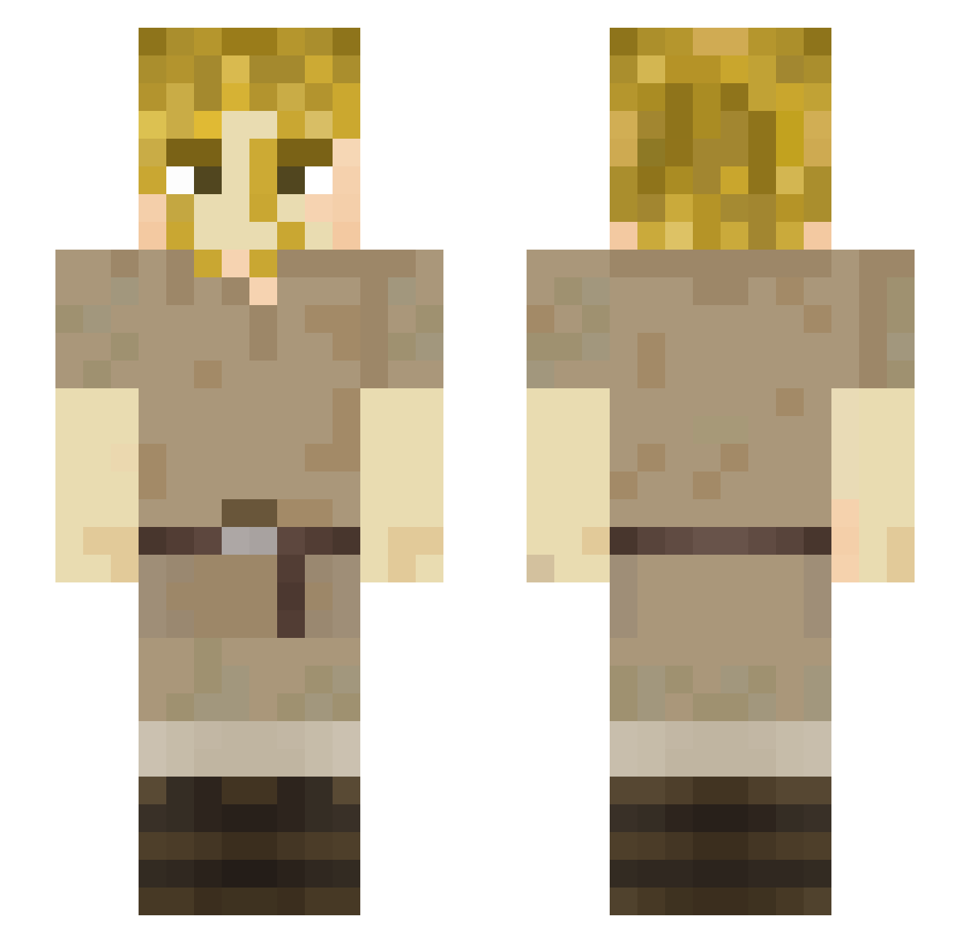Ivyfemboy Minecraft skin, front and back view